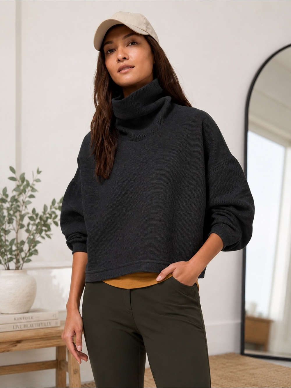 Lululemon Cropped Funnel Neck Sweatshirt